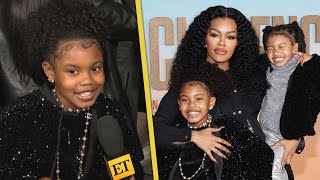 Watch Teyana Taylors Daughters SWEET Red Carpet Interview Exclusive [upl. by Yuk]