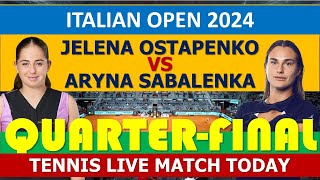 Jelena Ostapenko vs Aryna Sabalenka  WTA Rome 2024 [upl. by Hairehcaz]