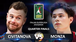 Quarter Finals of Italian Volleyball SuperLega 20232024  Civitanova vs Monza [upl. by Adialeda772]