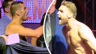 CHAOS at WEIGH IN  Billy Joe Saunders vs David Lemieux  HEATED [upl. by Juanne]