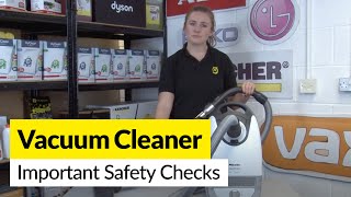 Important Safety Checks For Your Vacuum Cleaner [upl. by Atkinson387]