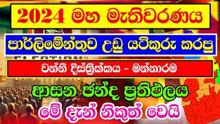 2024 GENARAL ELECTION RESALT WANNI  DISTRICT CONSTITUENCIES ELECTION RESALT  වන්නි දිස්ත්‍රීක්කයේ [upl. by Aileon]