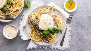 Lemon Butter Pasta with Burrata Cheese [upl. by Dorrehs]