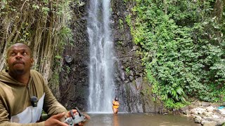 Beautiful waterfall  driving one of the most fered roads to get there StVincent amp the Grenadines [upl. by Rochette]