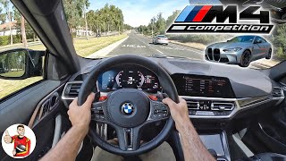 The 2022 BMW M4 Competition xDrive is the Best of RWD  AWD in One POV Drive Review [upl. by Farnsworth]