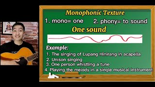 Grade 6 MusicTexture in MusicMonophonic Homophonic Polyphonic4th Grading [upl. by Fanchan]