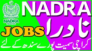 NADRA Karachi Office JOBS [upl. by Bilow]