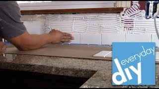 How to Install a Tile Backsplash Part 1  Buildipedia DIY [upl. by Marilla406]