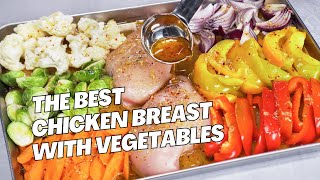 Easy Dinner in 25 Minute Roasted CHICKEN BREAST amp VEGETABLES Recipe by Always Yummy [upl. by Wolfy533]