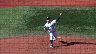 20181029 坂巻 拳 （東京情報大学） 4年秋 長身サウスポー 白鷗大学戦横浜市長杯より [upl. by Aissenav]