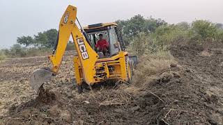 JCB Backhoe Loader Working For New Bridge Construction  JCB Dozer Working Video [upl. by Dnomde]