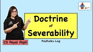 Doctrine of Severability Doctrine of Severability in Indian constitution in Hindi  Article 13 [upl. by Almeeta711]