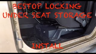 Bestop Locking Under Seat Storage Install and Review [upl. by Imerej]