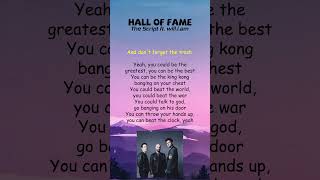 The Script ft william  Hall of Fame Lyrics shorts [upl. by Ruhnke575]