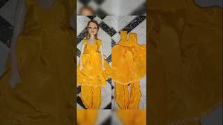 Diy Barbie dhoti salwar frock making barbie like fashion diy subscribe [upl. by Artim]