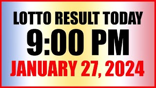 Lotto Result Today 9pm Draw January 27 2024 Swertres Ez2 Pcso [upl. by Yelroc]