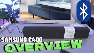 SAMSUNG HW C400 AllinOne Compact Soundbar Overview How to Setup With Phone Audio Demonstration [upl. by Haduj]