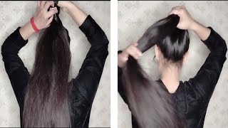 How to Make Perfect high ponytail Hairstyle  Best Hair Style highponytail viral [upl. by Nehte255]