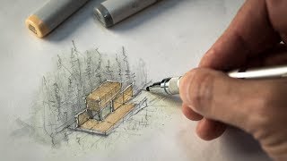 Sketch like an Architect Techniques  Tips from a Real Project [upl. by Seidel]