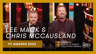 Lee Mack and Chris McCausland bring chaos to the stage  Virgin Media BAFTA TV Awards 2022 [upl. by Htederem]