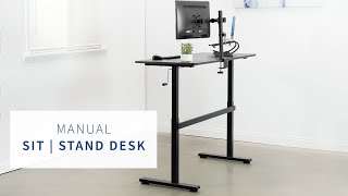 DESKM43TB 43quot x 24quot Manual Height Adjustable Desk by VIVO [upl. by Aitnahc]