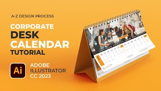 How To Make A 2024 A5 Desk Calendar Design In Adobe Illustrator CC 2023 [upl. by Werra]