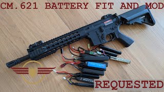 REQUESTEDHOW TO CYMA CM621 Battery fitting and stock mod for better fitting [upl. by Orly]