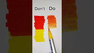 Do vs Dont How to blend brush penDOMS BRUSH pen shorts youtuber foryou viralshort art [upl. by Ahtreb]