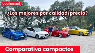 Comparativa Compactos Toyota Corolla Opel Astra Ford Focus Seat León  PruebaReview en español [upl. by Iglesias]