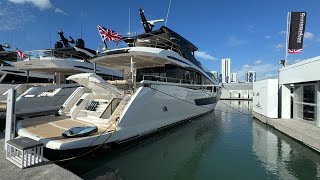 SUNSEEKER 88 2024 Miami International Boat Show [upl. by Arraeit]