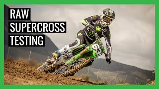 Raw Supercross Testing ft McAdoo Cianciarulo Shimoda  Trackside Fox Raceway [upl. by Aikar346]