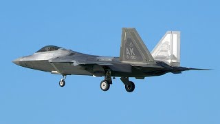 4K USAF Stealth F22 RAPTOR at Leeuwarden  most advanced fighter jet in the world [upl. by Janenna]