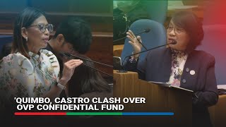 Di ko kailangan ng paliwanag Quimbo Castro clash over OVP confidential fund  ABSCBN News [upl. by Dyna]