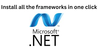 Install all the frameworks in one click [upl. by Joell]