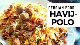 Super Delicious Iranian CuisineHavijPolo  Rice Food Recipe  One Of The Most Popular Iranian Food [upl. by Nosnorb]