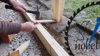 Holzschalung bauen für eine Gartenhaus Bodenplatte aus Beton [upl. by Kcire478]