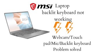 MSI laptop backlit keyboard not working  Msi laptop keyboard light issue solved ⚡⚡ [upl. by Aitsirt]