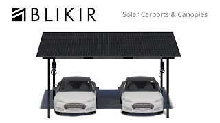 Residential Solar Carports amp Canopies  BLIKIR [upl. by Romanas]