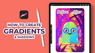 How To Create Gradients amp Shadows In Procreate Shorts [upl. by Bal812]