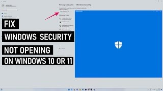 Fix Windows Security Not Opening On Windows 10 amp 11 [upl. by Tlaw]