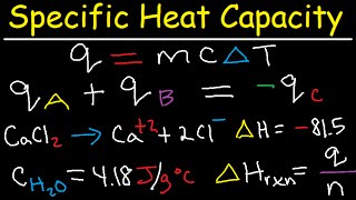 Specific Heat Capacity Problems amp Calculations  Chemistry Tutorial  Calorimetry [upl. by Ahsan]