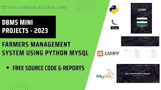 Farmers Management System DBMS Mini Project Using Python Flask amp MYSQL  How to install  Free Code [upl. by Medorra727]