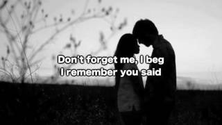 Witt Lowry  Dont Forget Me lyrics on screen [upl. by Art]