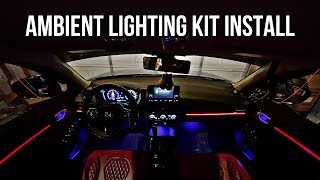 Installing Ambient Lighting Kit for the Honda Civic 2022 [upl. by Alhan]