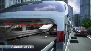 Incredible way of future transportationStraddling Bus3D bus [upl. by Ainahs]