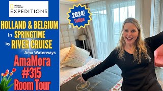 Inside Look National Geographic Holland Belgium in Springtime River Cruise Stateroom 315 TourTulip [upl. by Marler775]