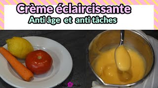 COMMENT FAIRE UNE CREME ECLARCISSANTE NUIT AVEC LA TOMATE LA CAROTTE ET LE CITRON [upl. by Kikelia]