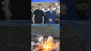 Donald Trump and Elon Musk watch SpaceX ‘Starship’ rocket blast off from Texas [upl. by Wilscam]