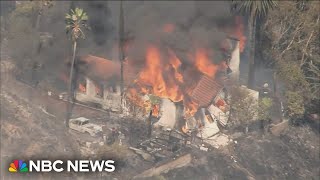 Californias Edgehill Fire destroys several homes [upl. by Adlanor]