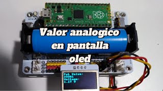 Valor analógico en pantalla oled Raspberry pi pico  potenciómetro y pantalla oled en Raspberry pico [upl. by Balcer]